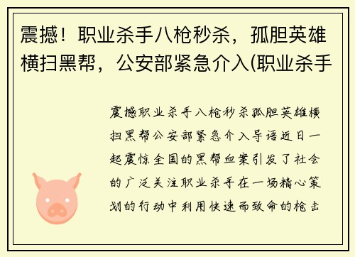 震撼！职业杀手八枪秒杀，孤胆英雄横扫黑帮，公安部紧急介入(职业杀手落网)